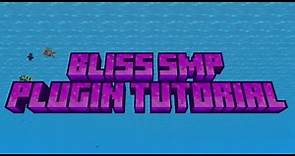 Bliss SMP NEW plugin Tutorial