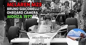 Bruno Giacomelli - McLaren M23 - onboard camera Monza Formula One 1977