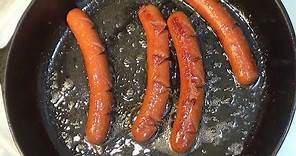 Cooking Hot Dogs in a Cast Iron Skillet