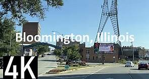 Driving in Bloomington, Illinois 4K Street Tour - Normal, IL and Downtown Bloomington, IL