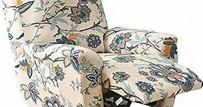 CRFATOP Stretch Recliner Cover with Pockets Floral Printed Single Reclining Slipcover 4-Pieces Lazy Boy Recliner Sofa Chair Cover for Recliner Furniture Protector for Kid Pet,07