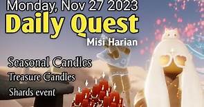 Sky Daily Quest today - Valley of Triumph 27 nov 2023 | Sky Children of the Light | Sandwichies Ch