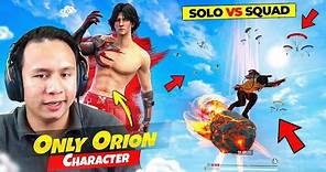 This is All Real 🤞Win a Game with Only Orion Character in Solo Vs Squad 😲 Free Fire Max