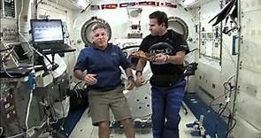 Shuttle Astronauts Play Chess