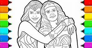 Digital Drawing Wonder Woman Stars Gal Gadot & Lynda Carter WW84