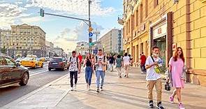 Walking tour - Tverskaya Street - Moscow 4k, Russia - HDR