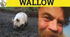 🔵 Wallow - Wallow Meaning - Wallow Examples - Wallow - Defintion - GRE 3500 Vocabulary