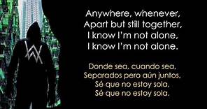 Alan Walker - Alone Lyrics Español/ Inglés.