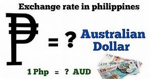 Philippines Peso to Australian Dollar | Australian Dollar to Philippines Peso exchange rate Today