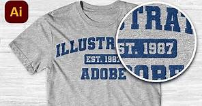 Create A Classic Athletic T Shirt Design In Illustrator
