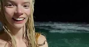 Anya Taylor-Joy swims at Bronte pool during the middle of the night
