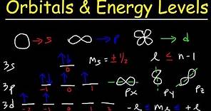 Orbitals, Atomic Energy Levels, & Sublevels Explained - Basic Introduction to Quantum Numbers
