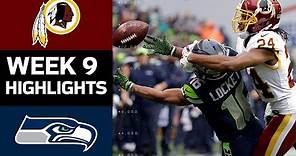 Redskins vs. Seahawks | NFL Week 9 Game Highlights