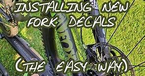 How to Add Decals to Your Mountain Bike Fork - Slik Graphics Application
