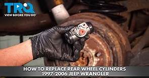 How to Replace Rear Wheel Cylinders 1997-2006 Jeep Wrangler