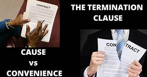Termination Clause | Cause & Convenience | Contract Management