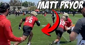 👀First Look At 49ers OL Matt Pryor doing Offensive Line Drills