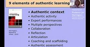 Authentic learning 1: AUTHENTIC CONTEXT