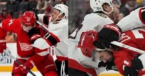 Dylan Larkin Knocked Out After Mathieu Joseph Hit, David Perron Ejected From Crosscheck On Artem Zub