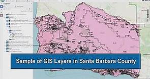 GIS Layers in Santa Barbara County, California