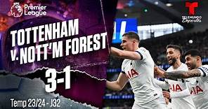 Tottenham v. Nottingham Forest 3-1 - Highlights & Goles | Premier League | Telemundo Deportes