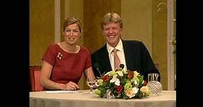 Verloving Prins van Oranje en Máxima Zorreguieta: persconferentie (2001)