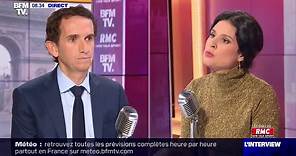 Alexandre Bompard, PDG de Carrefour, face à Apolline de Malherbe sur RMC et BFMTV