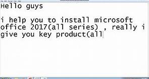 Microsoft office 2017 product key( all product key is in description)