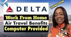 DELTA REMOTE WORK FROM HOME JOBS | COMPUTER PROVIDED | PAID TRAINING | BENEFITS