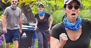 Sarah Silverman and Rory Albanese share laughs during a dog walk in LA
