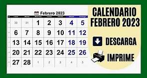📅 CALENDARIO FEBRERO 2023 📅 FESTIVOS PARA IMPRIMIR Y DESCARGAR [GRATIS!]