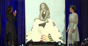 Michelle Obama portrait unveiled at National Portrait Gallery
