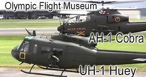 Bell AH-1 Cobra and Bell UH-1 Iroquois Demo - Olympic Flight Museum