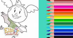 Elinor Wonders Why | Ari Bat Coloring Page | Colored Pencils | PBS KIDS