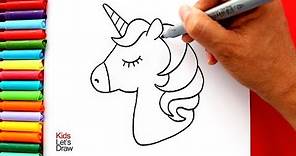 Cómo dibujar y pintar un UNICORNIO Kawaii (Muy Fácil) | How to Draw a Cute Unicorn Easy