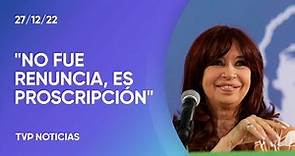 Discurso completo de Cristina Fernández de Kirchner en Avellaneda