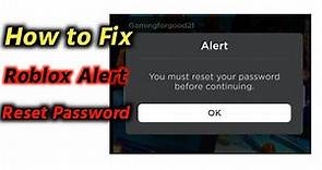 How to Fix You Must Reset Your Password Before Continuing Roblox | Roblox Reset Password Problem