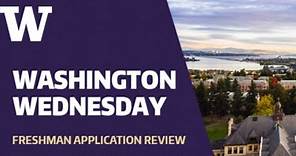 Freshman Application Review at the UW