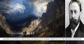 A Storm in the Rocky Mountains, Mt Rosalie Albert Bierstadt at the Brooklyn Museum