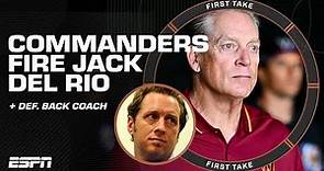 🚨BREAKING🚨 Commanders FIRE Jack Del Rio + DB Coach | First Take