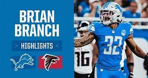 Brian Branch highlights | Lions vs. Falcons