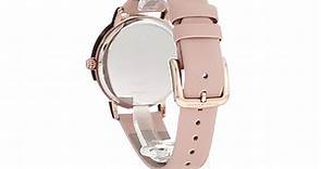 kate spade new york Women's Metro Stainless Steel Quartz Watch with Leather-Calfskin Strap, Brown,