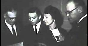 April 24, 1964 - Marie Tippit and children attending ceremony for Dallas Police Officer J. D. Tippit