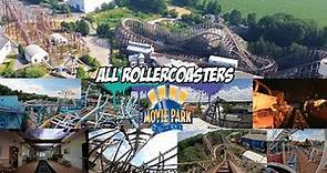 MOVIE PARK GERMANY - ALL ROLLER COASTERS - 2022
