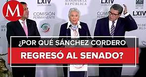 Sánchez Cordero tras dejar Segob: "Es un enorme honor estar de regreso en el Senado"