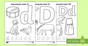 Letter D Coloring Pages