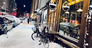 Stockholm Walks:snow covered streets of Södermalm. Rosenlund to the bars by Nytorget.