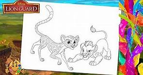 Coloring The Lion Guard : Fuli & Kion | Coloring pages | Coloring book |