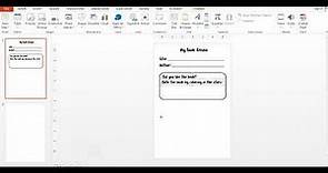 How to create book review template with powerpoint