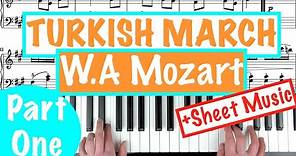 How to play TURKISH MARCH (Rondo Alla Turca) - W.A. Mozart Piano Tutorial
